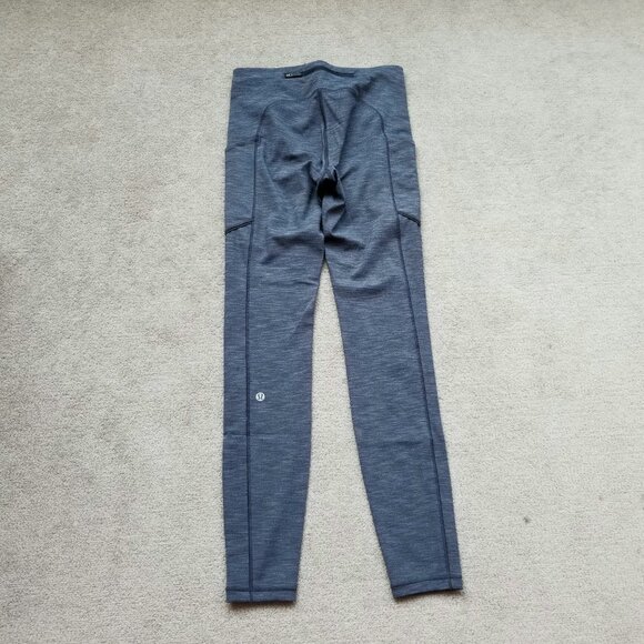 Lululemon Speed Up Tight Full-On Luxtreme Brushed 28" Heathered Deep Coal size 4 - Picture 8 of 9